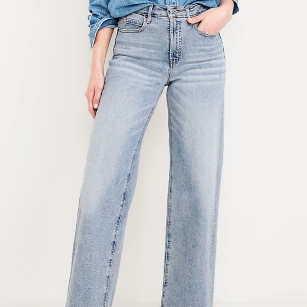 NWT Old Navy High Waisted Wide Leg Jeans, Size 12
